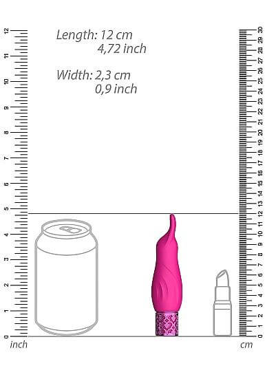 Silicone Rechargeable Bullet Multi Speed Royal Gems Sparkle Pink