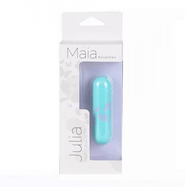 Rechargeable Vibrating Mini Bullet Julia Jessie Butterfly Pattern Blue