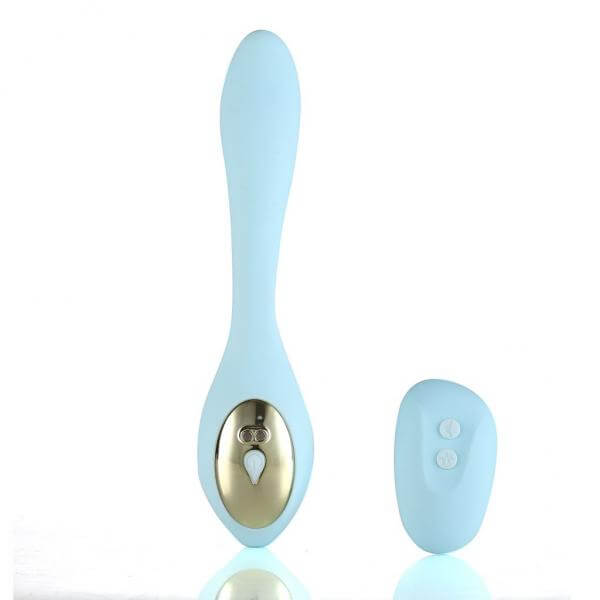 Rechargeable Silicone Vibrator Harmonie Dual Vibrator 8.5 In. Teal