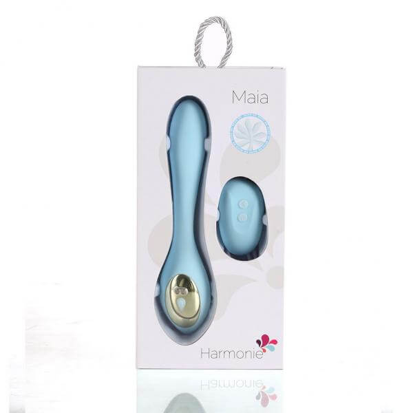 Rechargeable Silicone Vibrator Harmonie Dual Vibrator 8.5 In. Teal