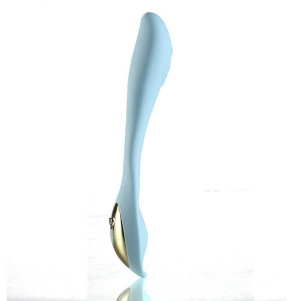 Rechargeable Silicone Vibrator Harmonie Dual Vibrator 8.5 In. Teal