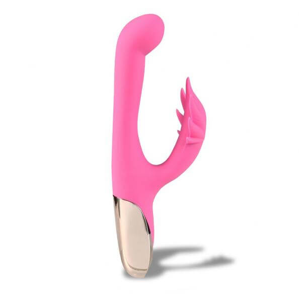 Maui Rechargeable Silicone Rabbit Vibrator Bendable 420 Pink 8 In.