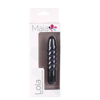 Lola Rechargeable Twisty Silicone Bullet Vibrator 4.5 In. Black