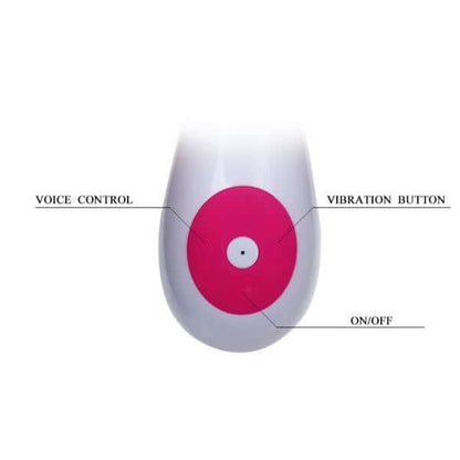 Gene Voice Controlled Silicone Rabbit Vibrator Pretty Love 8 In. Pink