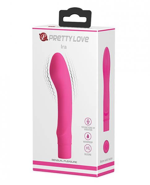 Waterproof Silicone G-Spot Vibrator 10 Functions Pretty Love Ira Fuchsia