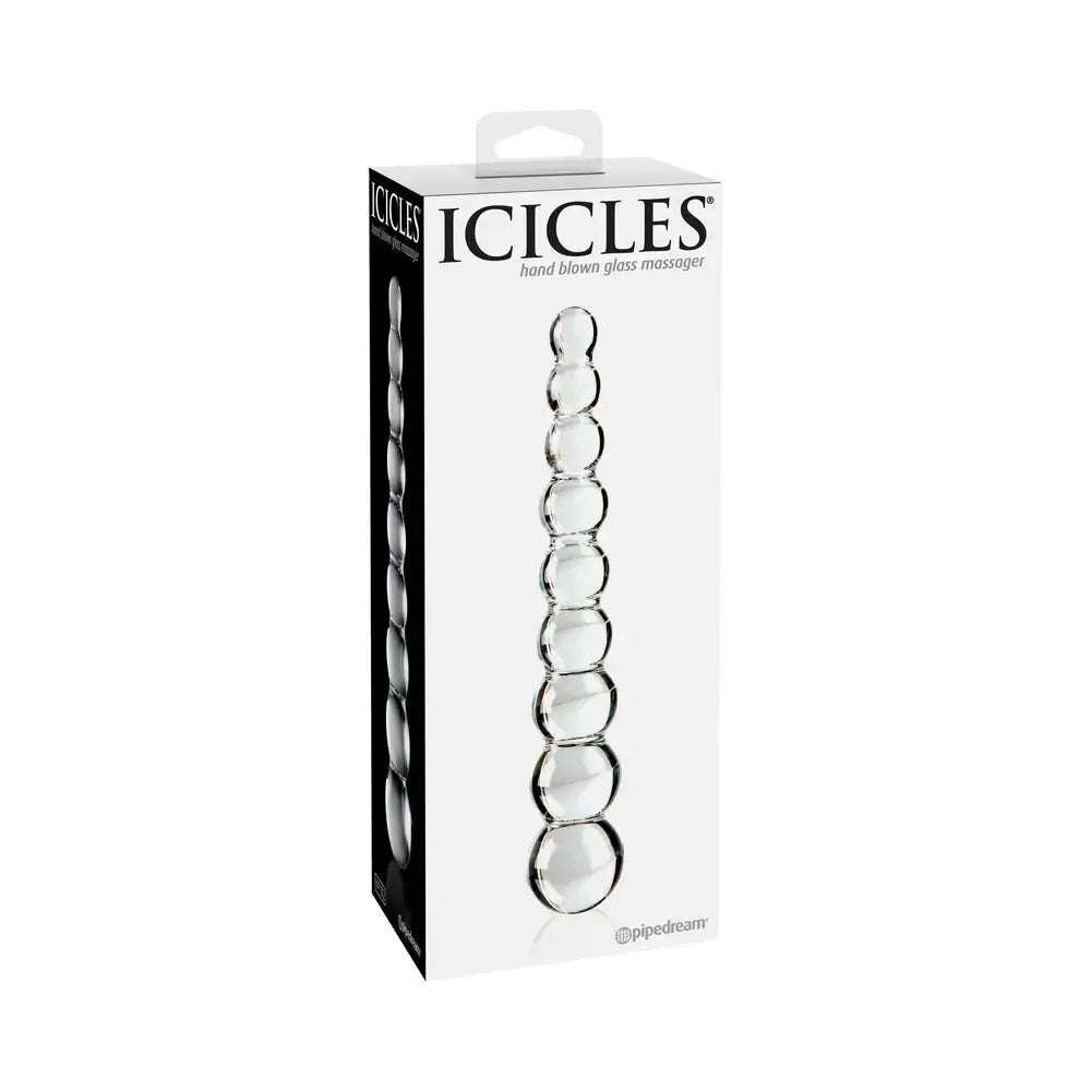 Glass Anal Beads Great For Temperature Play Icicles No 2 Clear