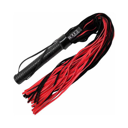 Rouge Leather Flogger With Leather Handle Bondage BDSM Black/Red