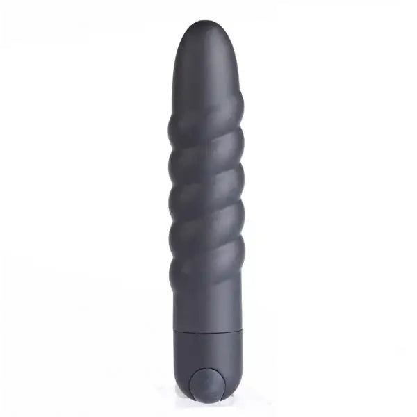 Lola Rechargeable Twisty Silicone Bullet Vibrator 4.5 In. Black