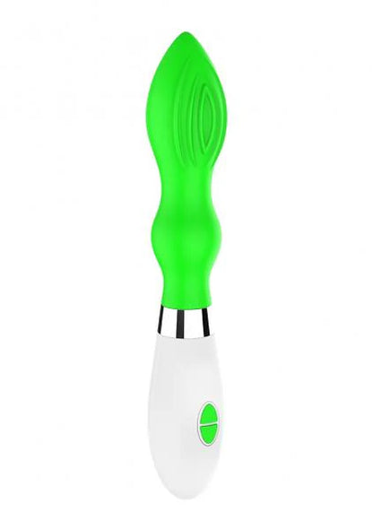 Astraea Ultra Soft Silicone Vibrator 10 Speeds 8 In. Green