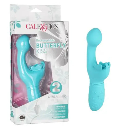 Rechargeable G-Spot Silicone Vibrator Butterfly Kiss Blue