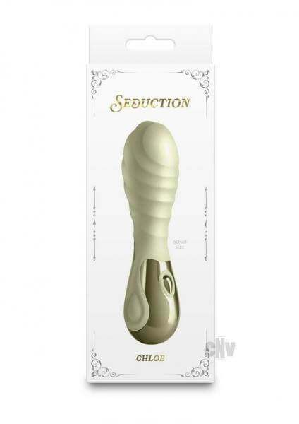 Rippled Textured Silicone Rechargeable Vibrator Seduction Chloe Green