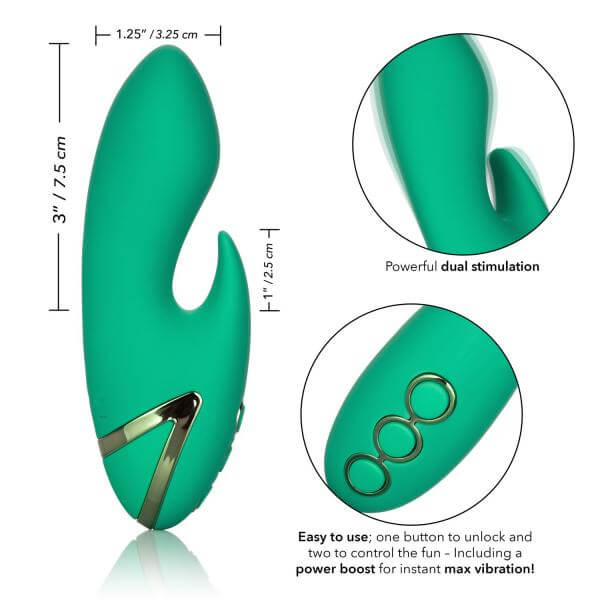 Silicone Rabbit Vibrator California Dreaming Sierra Sensation Green