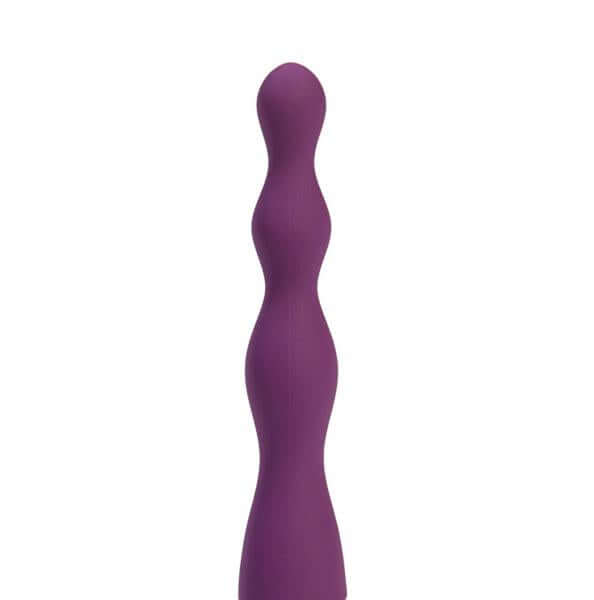 Vibrating Silicone Anal Beads Dani 10 Function Anal Vibe 7 In. Purple