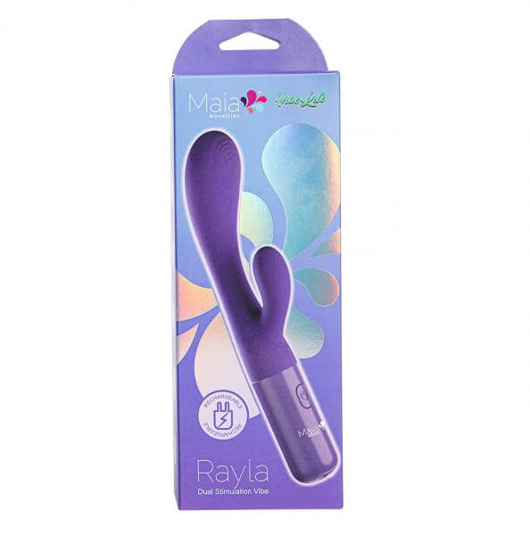Silicone Rechargeable Rabbit Style Vibrator Rayla Dual Stimulation Vibe