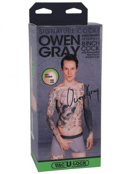 Porn Star Owen Gray Ultraskyn Dual Density Dildo With Suction Cup 8 In. Beige