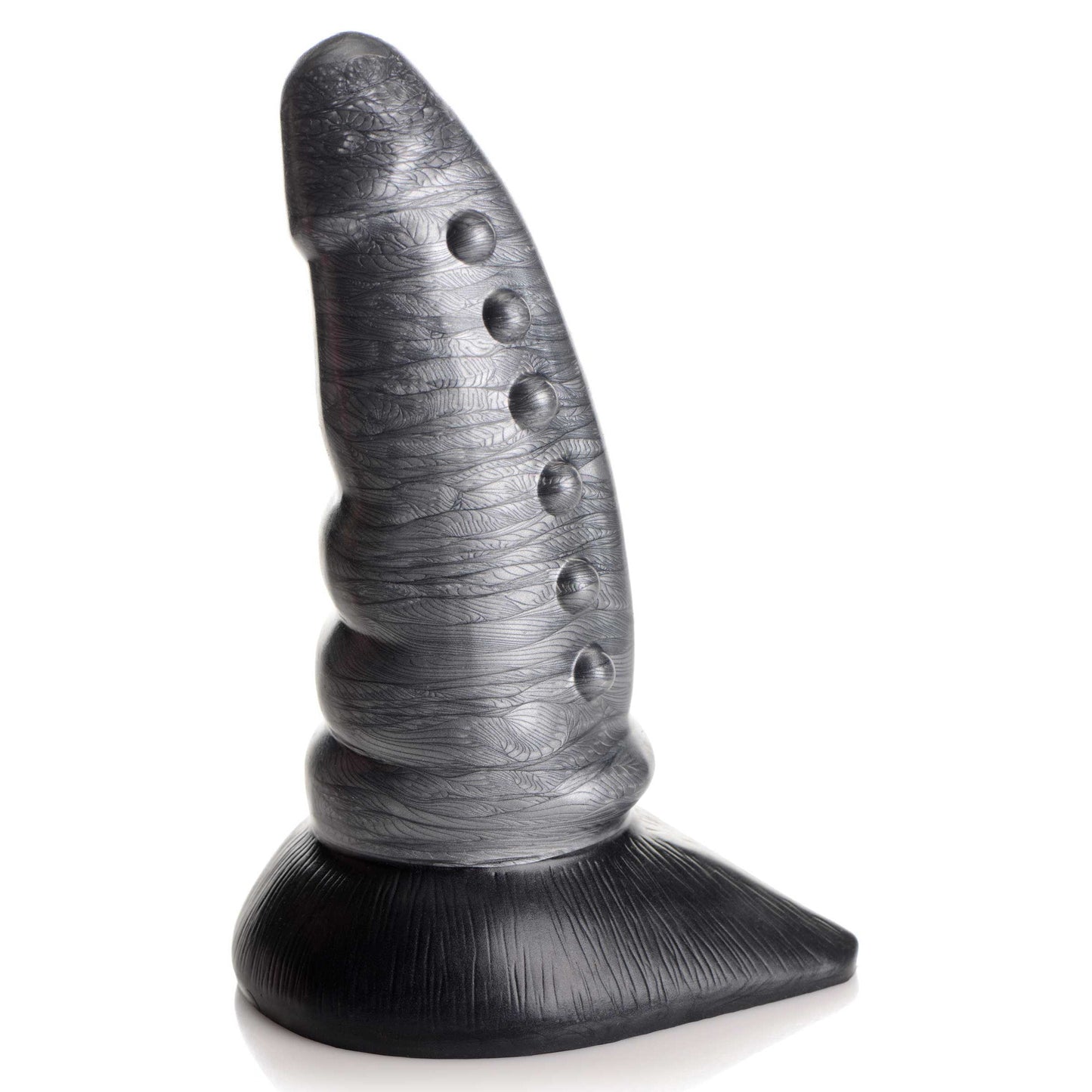 Creature Cocks Beastly Tapered Bumpy Silicone Dildo With Suction Cup Silver