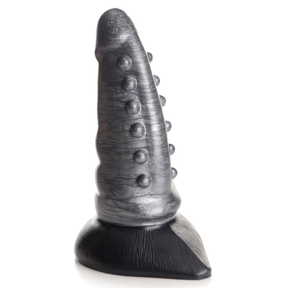 Creature Cocks Beastly Tapered Bumpy Silicone Dildo With Suction Cup Silver