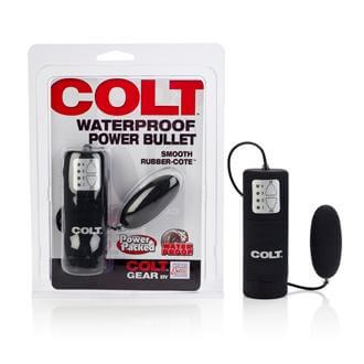 Waterproof Power Bullet Vibrator Multi Speed Colt Black