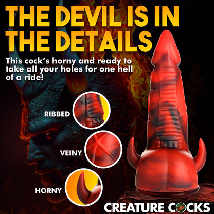 Creature Cocks Horny Devil Demon Silicone Dildo With Suction Cup