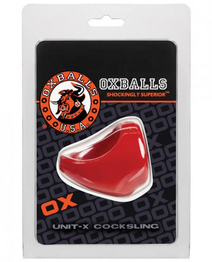 Oxballs Unit-X Cock Ring Stretch Cocksling Cock Ball Stretcher Sling Red