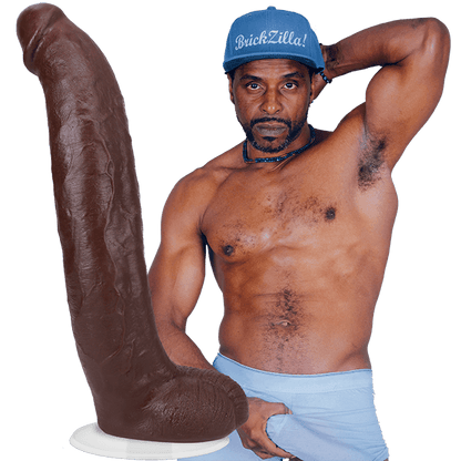 Porn Star Brickzilla Ultraskyn Dildo With Suction Cup Signature Cocks 13 In. Brown