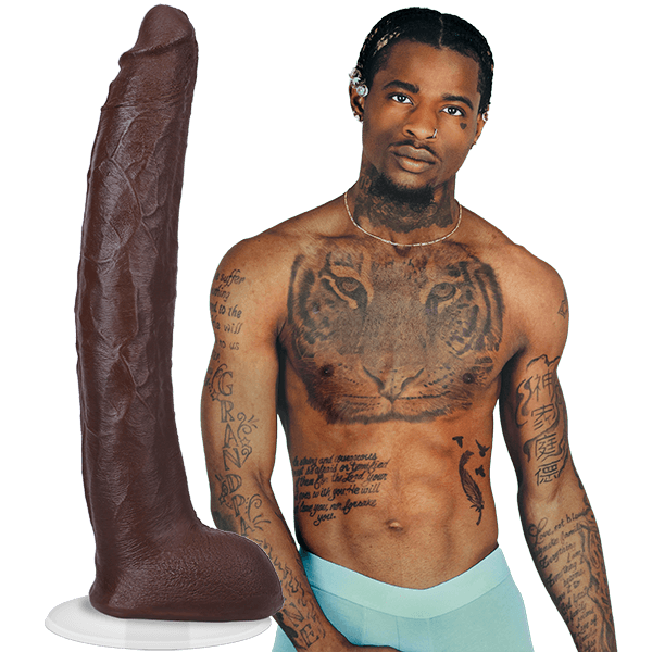 Porn Star Damion Dayski Ultraskyn Dildo Signature Cocks 12 In. Brown