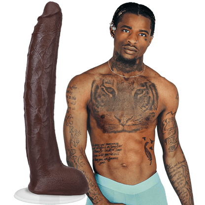 Porn Star Damion Dayski Ultraskyn Dildo Signature Cocks 12 In. Brown