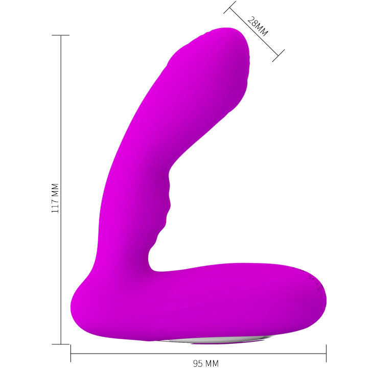 Silicone Prostate Massager Pretty Love Piper Double Pulsation Vibe Fuchsia