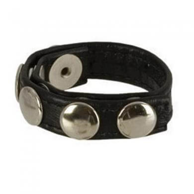 Leather Cock Ring Adonis Leather Collection Ares 5 Snap Ring Blk
