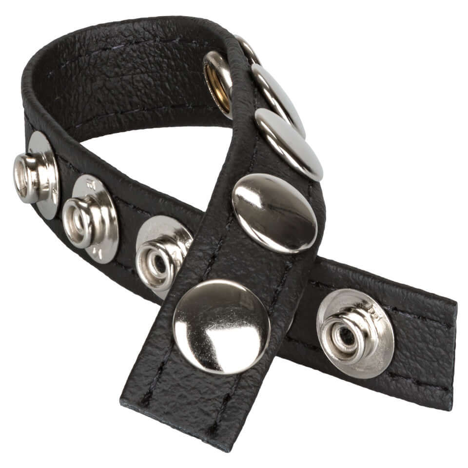Leather Cock Ring Adonis Leather Collection Ares 5 Snap Ring Blk