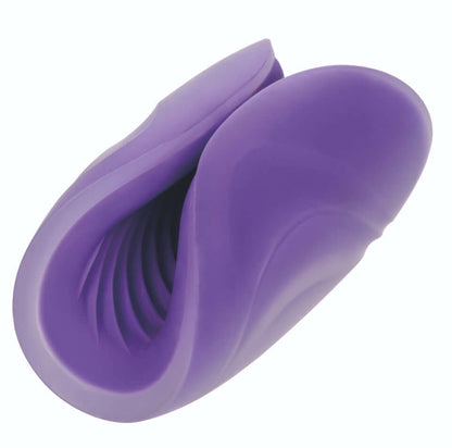 Textured Male Masturbation Open Sleeve The Gripper Spiral Grip Purple