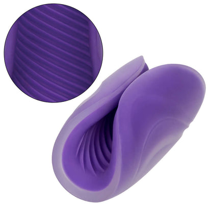 Textured Male Masturbation Open Sleeve The Gripper Spiral Grip Purple