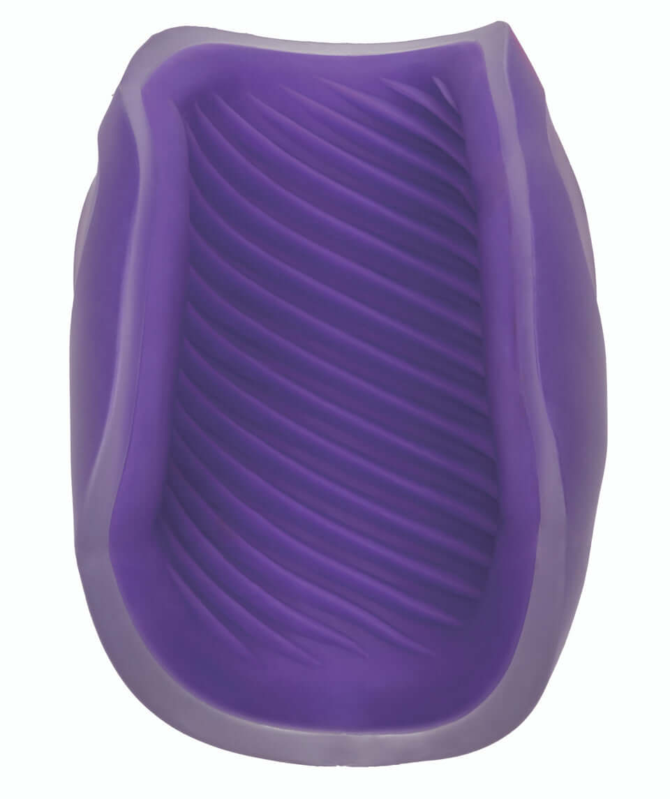 Textured Male Masturbation Open Sleeve The Gripper Spiral Grip Purple