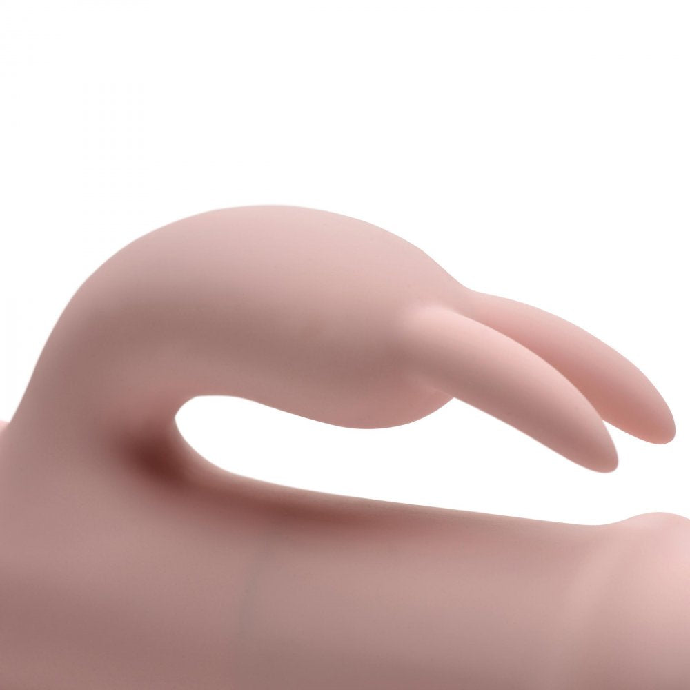 Rechargeable Silicone Rabbit Vibrator With Sliding Ring 10X Pink
