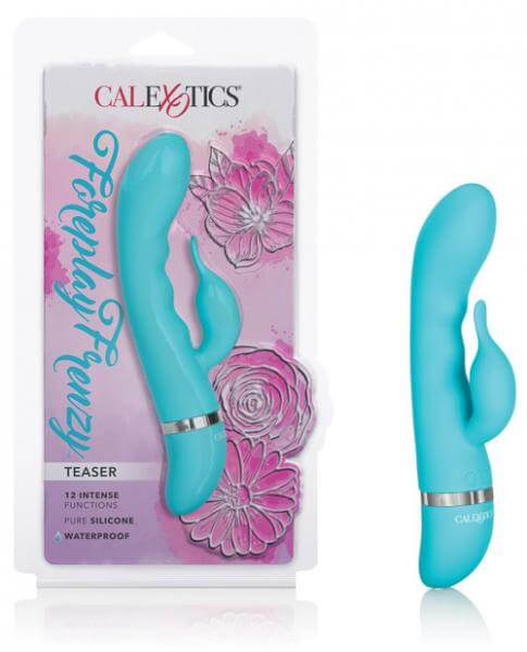 Rabbit Style Silicone Vibrator Foreplay Frenzy Teaser 4.5 Inches Blue