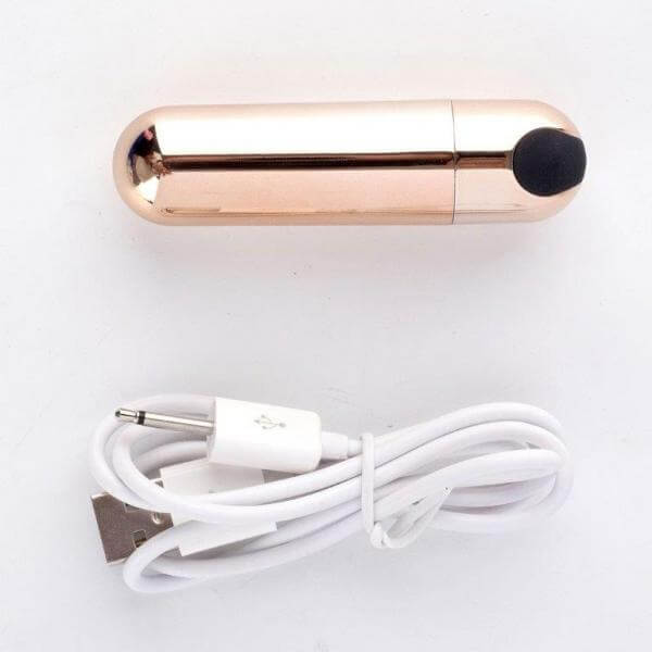 Rechargeable Vibrating Silicone Erection Ring Jayden Rose Gold