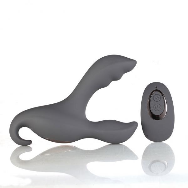 Rechargeable Apollo Silicone Prostate Massager P-Spot 6 In. Dark Grey