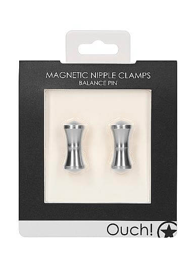 Magnetic Nipple Clamps Balance Pin Bondage BDSM Ouch Silver