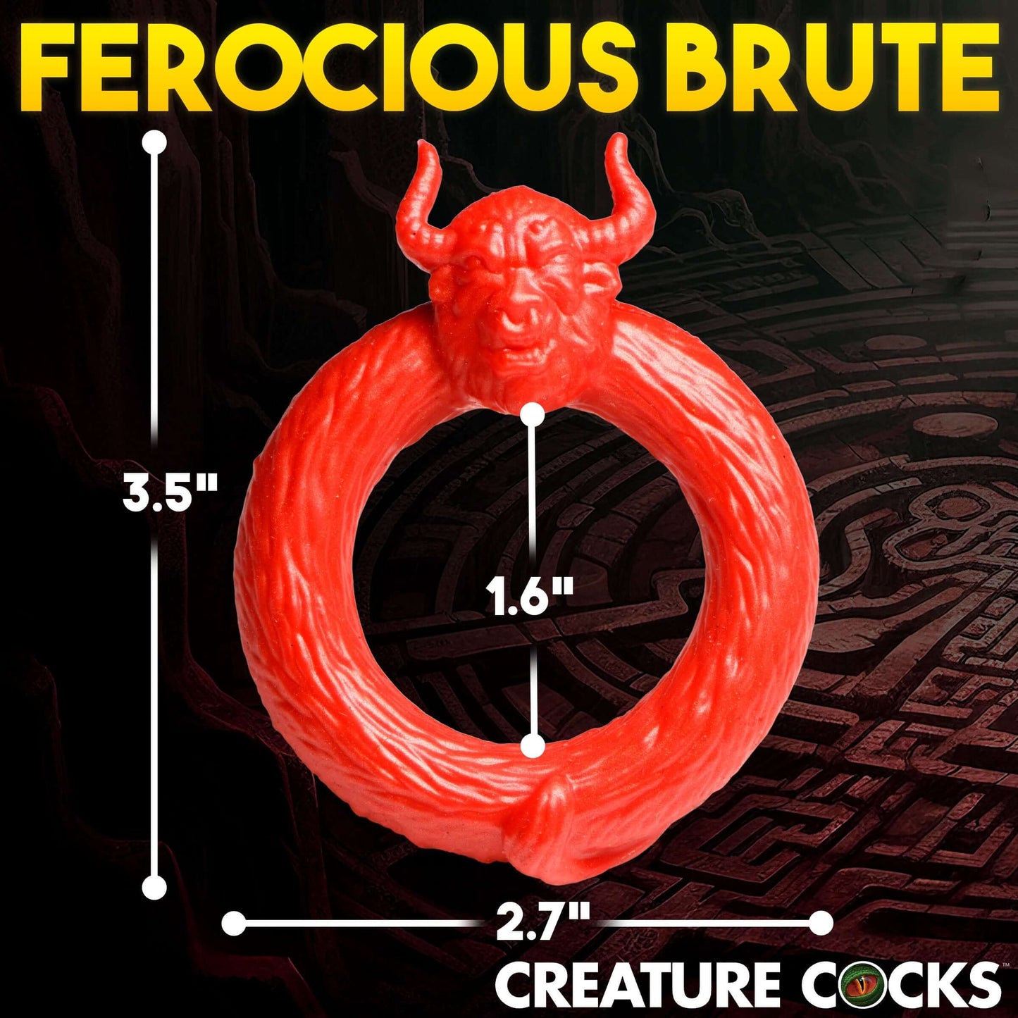 Finish it Creature Cocks Beast Mode Silicone Cock Ring Red