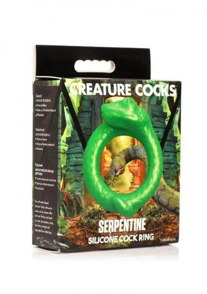 Silicone Penis Ring Creature Cocks Serpentine C-Ring Green