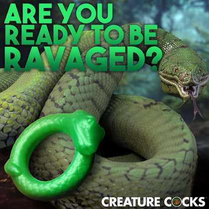 Silicone Penis Ring Creature Cocks Serpentine C-Ring Green