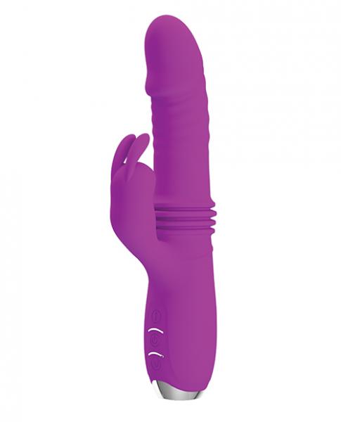 Rechargeable Silicone Thrusting Rabbit Vibrator Pretty Love Dorothy Purple