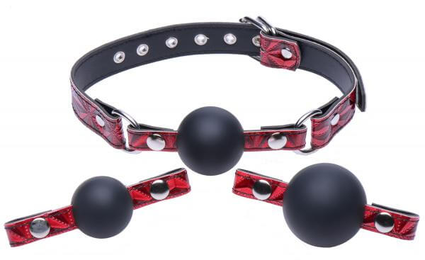 Interchangeable Silicone Ball Gag 3 Sizes Bondage Crimson Tied Triad