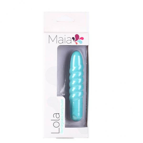 Lola Rechargeable Twisty Silicone Bullet Vibrator Waterproof Vibe Teal Blue