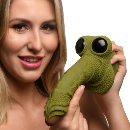 Silicone Dildo With Suction Cup Creature Cocks Swamp Monster Scaly Green