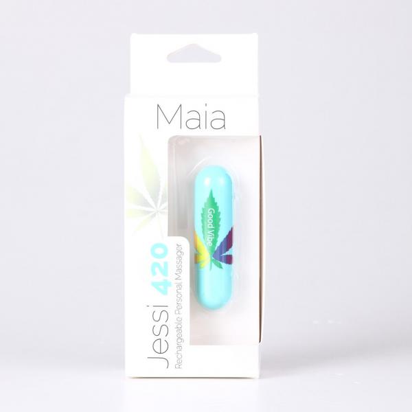 Jessi 420 10 Function Mini Bullet Vibrator 10 Function Teal