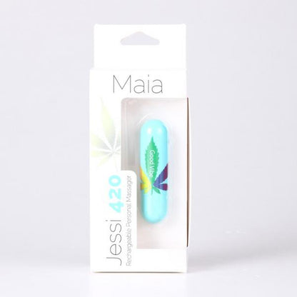Jessi 420 10 Function Mini Bullet Vibrator 10 Function Teal