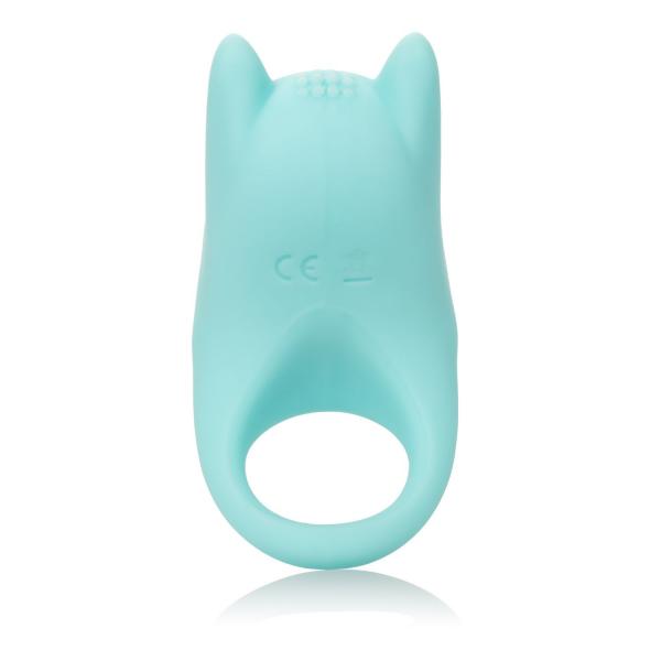 Silicone Rechargeable Cock Ring Dual Exciter Enhancer Ring Teal Green