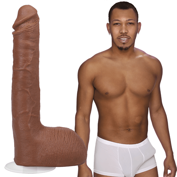 Signature Cocks Ricky Johnson Ultraskyn Cock With Removable Suction Cup 10 In Brown