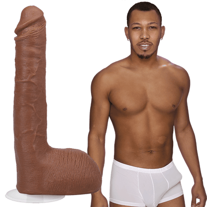 Signature Cocks Ricky Johnson Ultraskyn Cock With Removable Suction Cup 10 In Brown